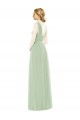 Sleeveless Chiffon Long Bridesmaid Dress with Shoulder Straps