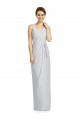 Draped V-Neck Cocktail Length Chiffon Bridesmaid Dress