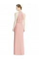 Halter Neck Trumpet Chiffon Bridesmaid Dress