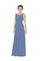 Luxe Chiffon Bridesmaid Dress with Illusion and Sweetheart Neckline