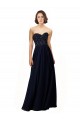 Long Chiffon Sweetheart Neckline Bridesmaid Dress with Beading