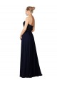 Long Chiffon Sweetheart Neckline Bridesmaid Dress with Beading