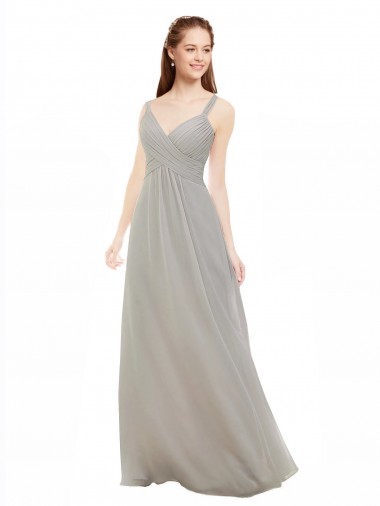 Shop Chiffon Bridesmaid Dress with Ruched Draped Bodice UK