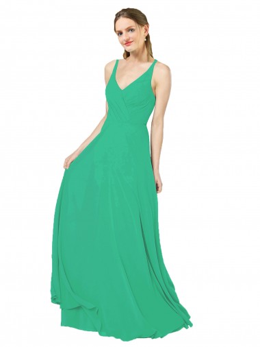 Shop Classic Chiffon Bridesmaid Dress with Lace-Up Back UK