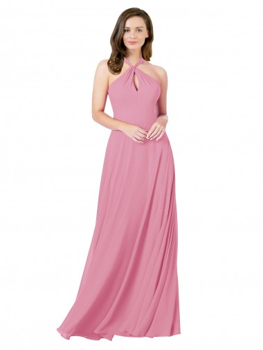 Shop Chiffon Bridesmaid Dress / Prom Dress with Keyhole Front UK