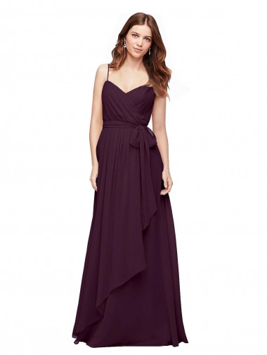 Shop Wrapped Sweetheart Neckline Long Chiffon Bridesmaid Dress  UK