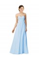 Strapless Chiffon Bridesmaid Dress with Criss Cross Shirred Bodice