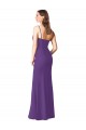 Strapless Chiffon Bridesmaid Dress with Pleated Wrap Bodice and Side Slit