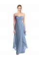 Strapless Chiffon Bridesmaid Dress with Skirt Overlay