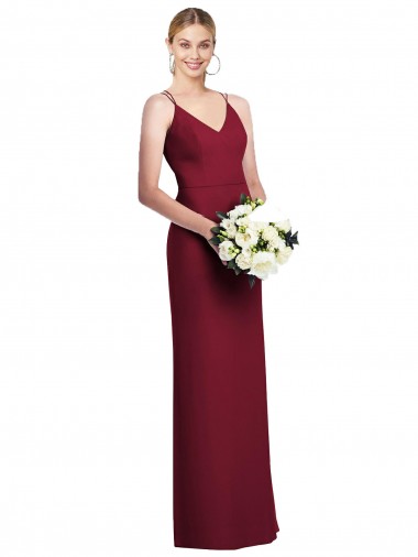 Shop Full Length Draped Blouson Back Chiffon Maxi Bridesmaid Dress UK