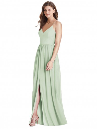 Shop Criss Cross Strap Backless Maxi Long Chiffon Bridesmaid Dress UK