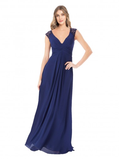 Shop Embroidered Keyhole Back Chiffon Bridesmaid Dress UK