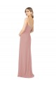 Draped Strapless Sheath Long Chiffon Bridesmaid Dress