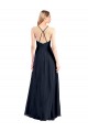 Plunging V-Neckline Halter Chiffon Wrap Bridesmaid Dress / Prom Dress with High Slit