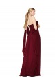 Draped Strapless Long A-Line Chiffon Bridesmaid Dress / Formal Prom Dress