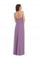 Wrap Bodice Maxi Bridesmaid Dress with Front Slit