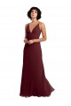 Notched Neckline Empire Waist Chiffon Slip Bridesmaid Dress