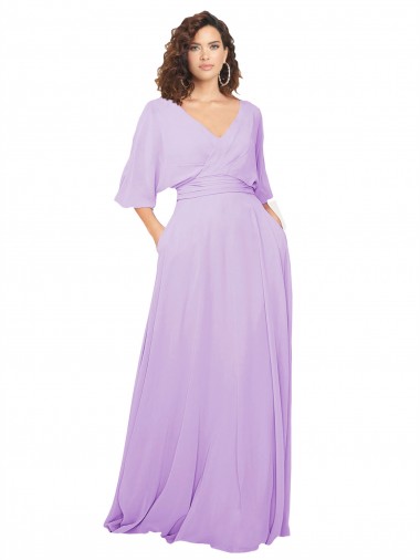 Shop Chiffon Bridesmaid Dress with Ruched Waist UK