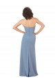 Simple Strapless Chiffon Bridesmaid Dress with Rounded Neckline