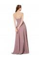 Strapless Chiffon Bridesmaid Dress with Notched Neckline