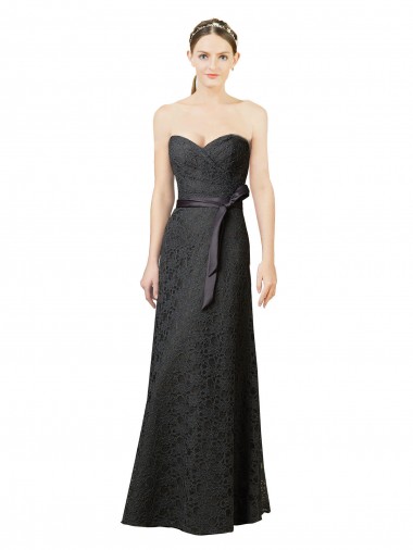 Shop Strapless Lace Bridesmaid Dress with Sweetheart Neckline UK