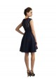 Short V-Neck Lace Cocktail Bridesmaid Dress with Illusion Back