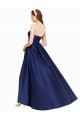 High Low Strapless Formal Satin Bridesmaid Dress / Prom Dress with Pockets