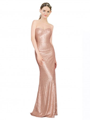 Shop Sweetheart Full Length Long Formal Sequin Bridesmaid Dress / Prom Dress UK