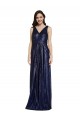 Long V-Neck Sparking Formal Sequin Bridesmaid Dress / Prom Dress with Low V-Back