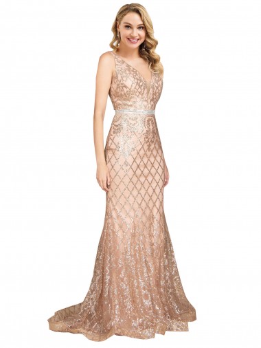 Shop Sleek Long Mermaid Formal Sparkling Sequin Bridesmaid Dress / Prom Dress UK