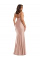 Deep V-Neck Formal Silky Satin Mermaid Bridesmaid Dress / Prom Dress with Side Slit