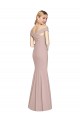 Off the Shoulder Criss Cross Back Trumpet Bridesmaid Dress / Prom Dress