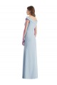 Romantic Off the Shoulder Long Maxi Bridesmaid Dress with Side Slit