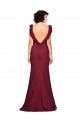 Crepe Slip Bridesmaid Dress / Prom Dress with Ruffled Straps