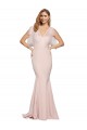 Double Bow Full Length Sweetheart Formal Crepe Bridesmaid Dress / Prom Dress with Tulle Overlay