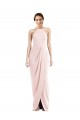 Halter Draped Tulip Skirt Maxi Bridesmaid Dress / Prom Dress