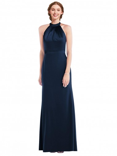 Shop High Neck Open Back Long Maxi Bridesmaid Dress / Prom Dress UK