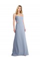 Feminine Scoop Neckline Long Crepe Slip Bridesmaid Dress / Prom Dress 