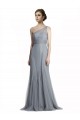 One Shoulder Tulle Fit and Flare Bridesmaid Dress