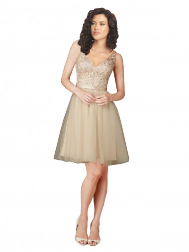 Shop Tulle Bridesmaid Dress with Embroidery and Beading UK