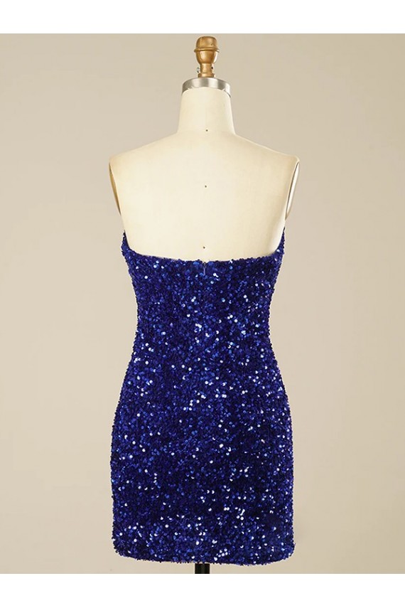 Short Sweetheart Velvet Sequin Homecoming Dress / Prom Dress