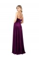 Draped Neckline Spaghetti Straps Formal Velvet Bridesmaid Dress / Prom Dress